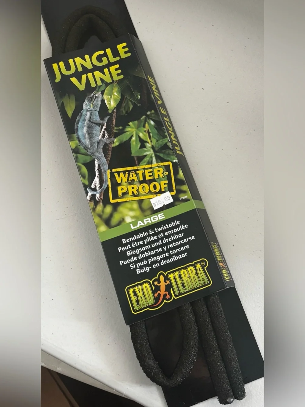 Exo Terra Large Twistable Waterproof Jungle Vine Reptile Tank Decor